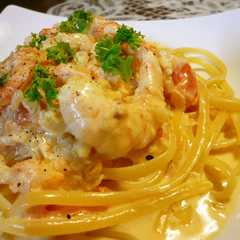 รูปของ ♡プリッと海老のトマトクリームパスタ