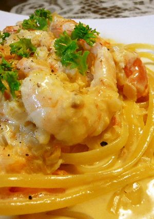 ♡プリッと海老のトマトクリームパスタ-レシピのメイン写真