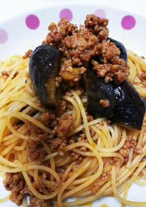 簡単♪茄子と挽き肉のボロネーゼ風パスタ-レシピのメイン写真