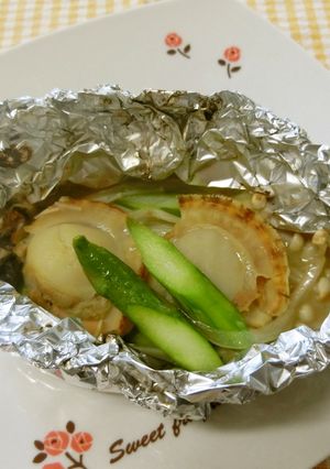 ホタテバターのホイル包み焼き-レシピのメイン写真