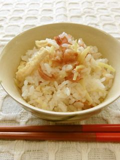 梅と新しょうがの炊き込みごはん-レシピのメイン写真