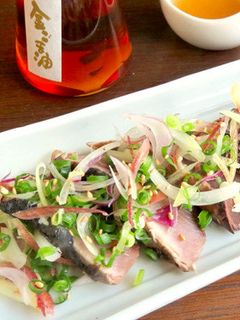 かつおのたたき~薬味たっぷり胡麻風味-レシピのメイン写真