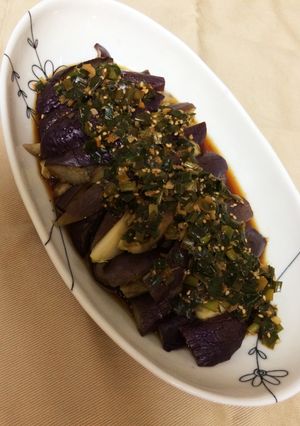 蒸しなすのニラソースがけ-レシピのメイン写真