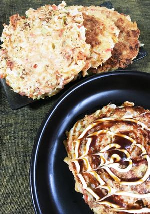 香ばしく!干しエビ入りキャベツ焼き-レシピのメイン写真