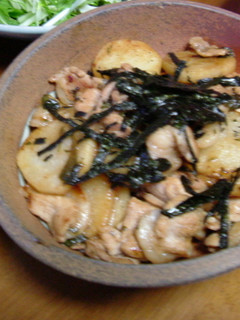 大葉にんにく醤油で長いも&豚炒め-レシピのメイン写真