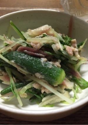おくらとみょうがのツナ和え-レシピのメイン写真