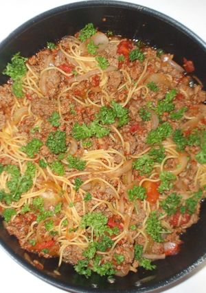 ミートソースパスタ♪簡単トマト缶-レシピのメイン写真
