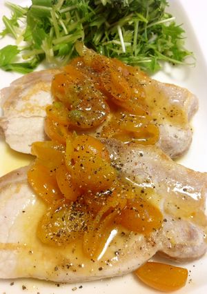 金柑ソースの豚肉ソテー-レシピのメイン写真