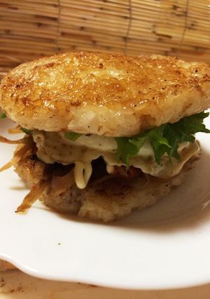 きんぴらごぼうのライスバーガー-レシピのメイン写真