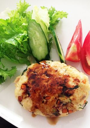 離乳食後期&大人用の豆腐ハンバーグ♡-レシピのメイン写真