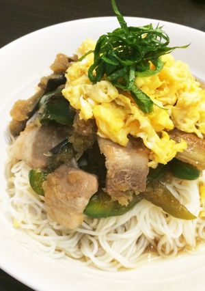 ☆ナスとピーマンのぶっかけそうめん☆-レシピのメイン写真