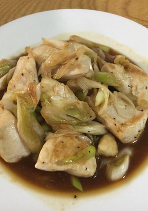 白 ね ぎ と 鶏肉 (中華風)-レシピのメイン写真