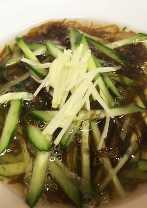 即席！もずくときゅうりの酢の物-レシピのメイン写真