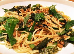 簡単♪納豆と大葉の柚子胡椒 ポン酢パスタ-レシピのメイン写真
