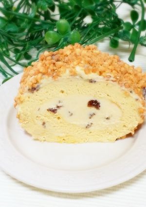 大人味♡ラムレーズンバターロールケーキ-レシピのメイン写真