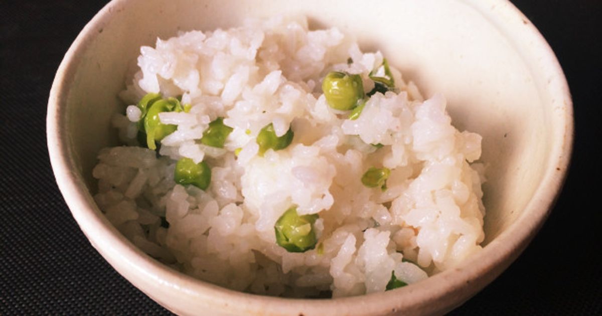 豆ごはん2 簡単！2合の豆ご飯 by Bonnieママ 【クックパッド】 簡単