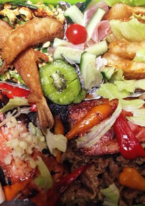 揚げ豆腐チリソースがけ☆海苔弁風お弁当-レシピのメイン写真