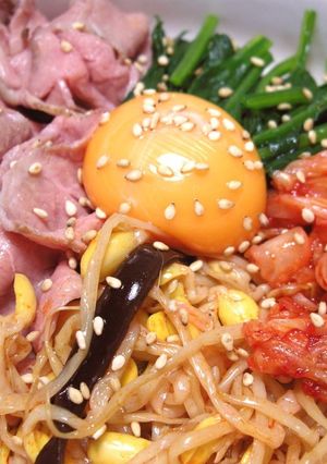 簡単！ ローストビーフでビビンバ丼-レシピのメイン写真