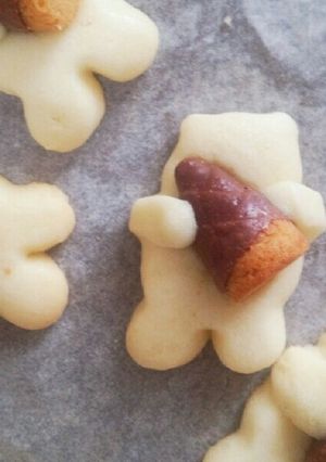 たけのこの里抱いたクマさんクッキー♡-レシピのメイン写真