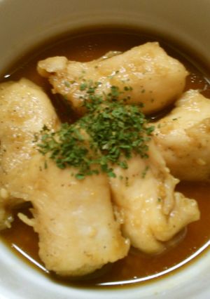 簡単！鶏ささみのレンジ蒸し にんにく醤油-レシピのメイン写真