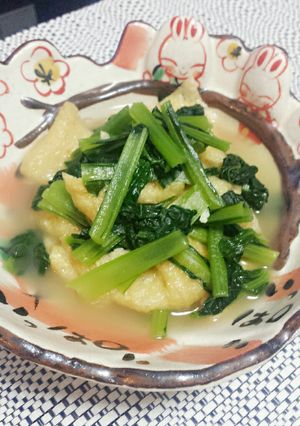 小松菜と油揚げの煮浸し♪-レシピのメイン写真