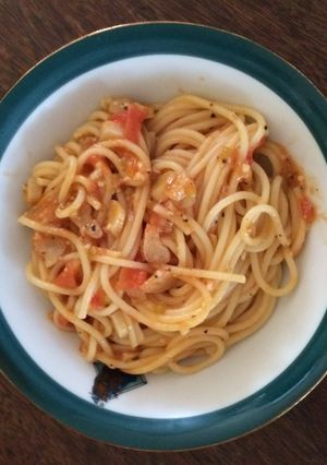 トマト1個で作るパスタ-レシピのメイン写真