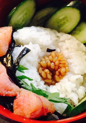 明太子どんぶり・簡単お昼ご飯-レシピのメイン写真