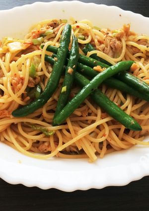 ツナとキムチのパスタ！-レシピのメイン写真