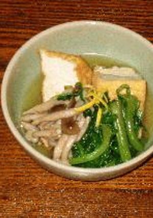厚揚げと春菊の煮びたし-レシピのメイン写真