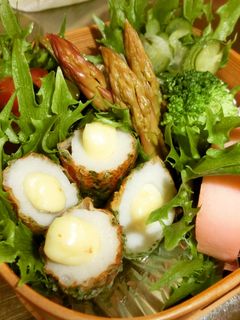 お弁当に☆1本からのちくわの磯辺揚げ-レシピのメイン写真