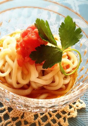 冷凍トマトうどん-レシピのメイン写真