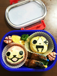 ジバニャンとゴルニャンのキャラ弁-レシピのメイン写真