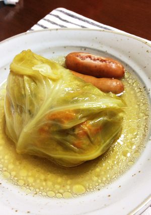 バラ肉でロールキャベツ-レシピのメイン写真