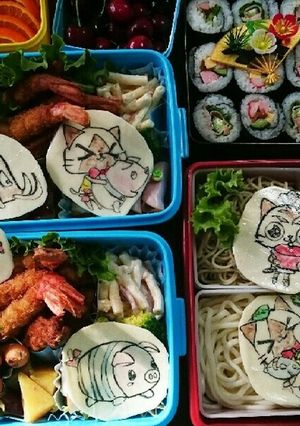 運動会☆キャラ弁☆モンハン2015-レシピのメイン写真