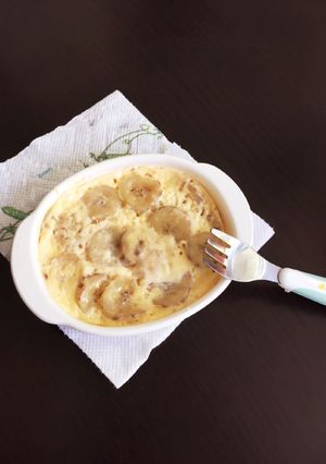 ★５分ＤＥバナナプリン★離乳食にも-レシピのメイン写真