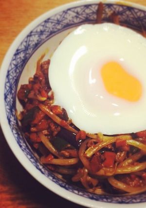 ピリ辛野菜スタミナ丼-レシピのメイン写真