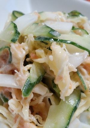 きゅうり 蒲鉾 さきいかの梅肉マヨ和え-レシピのメイン写真