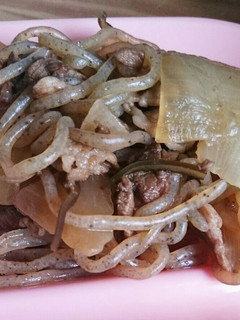 牛肉の糸こんにゃく煮-レシピのメイン写真