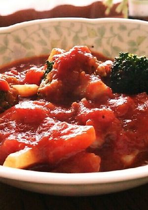 ハッシュドビーフリメイク鶏のトマト煮-レシピのメイン写真
