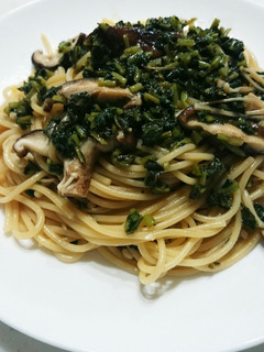 大根葉の漬物ときのこの和風パスタ♪-レシピのメイン写真