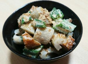 時短！おくら&ちくわのマヨおかか和え-レシピのメイン写真