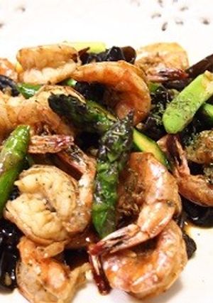 タイ風♡海老とアスパラのピリ辛炒め物-レシピのメイン写真