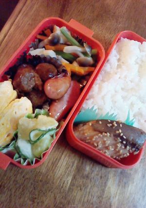 女子中学生弁当　ブリ照り焼き-レシピのメイン写真