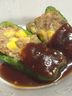 ピーマンの肉詰め-レシピのメイン写真