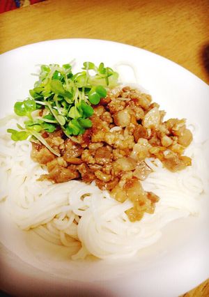 甘辛豚肉のそうめん！-レシピのメイン写真