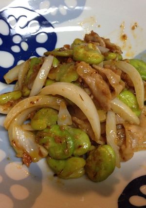 そら豆の味噌炒め♪-レシピのメイン写真