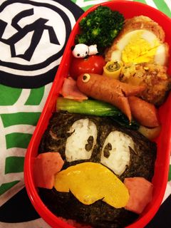 【野球キャラ弁】つば九郎のり弁-レシピのメイン写真