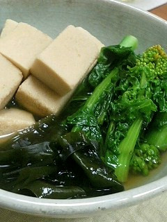 高野豆腐と菜の花の煮浸し-レシピのメイン写真