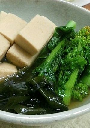 高野豆腐と菜の花の煮浸し-レシピのメイン写真