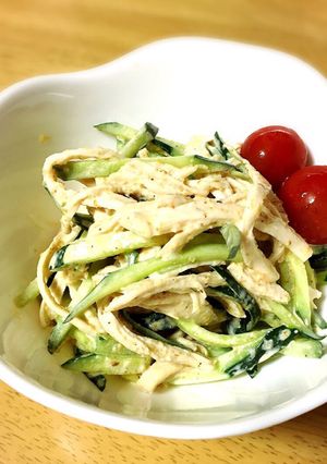 レンジで☆蒸し鶏ときゅうりのピリ辛サラダ-レシピのメイン写真